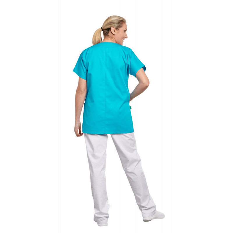 Turquoise Medical Blouse – Fresh, Functional, and Professional