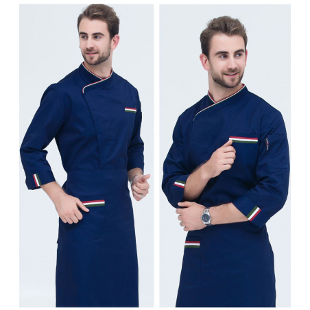 Navy Blue Chef Jacket – Professional Kitchen Elegance